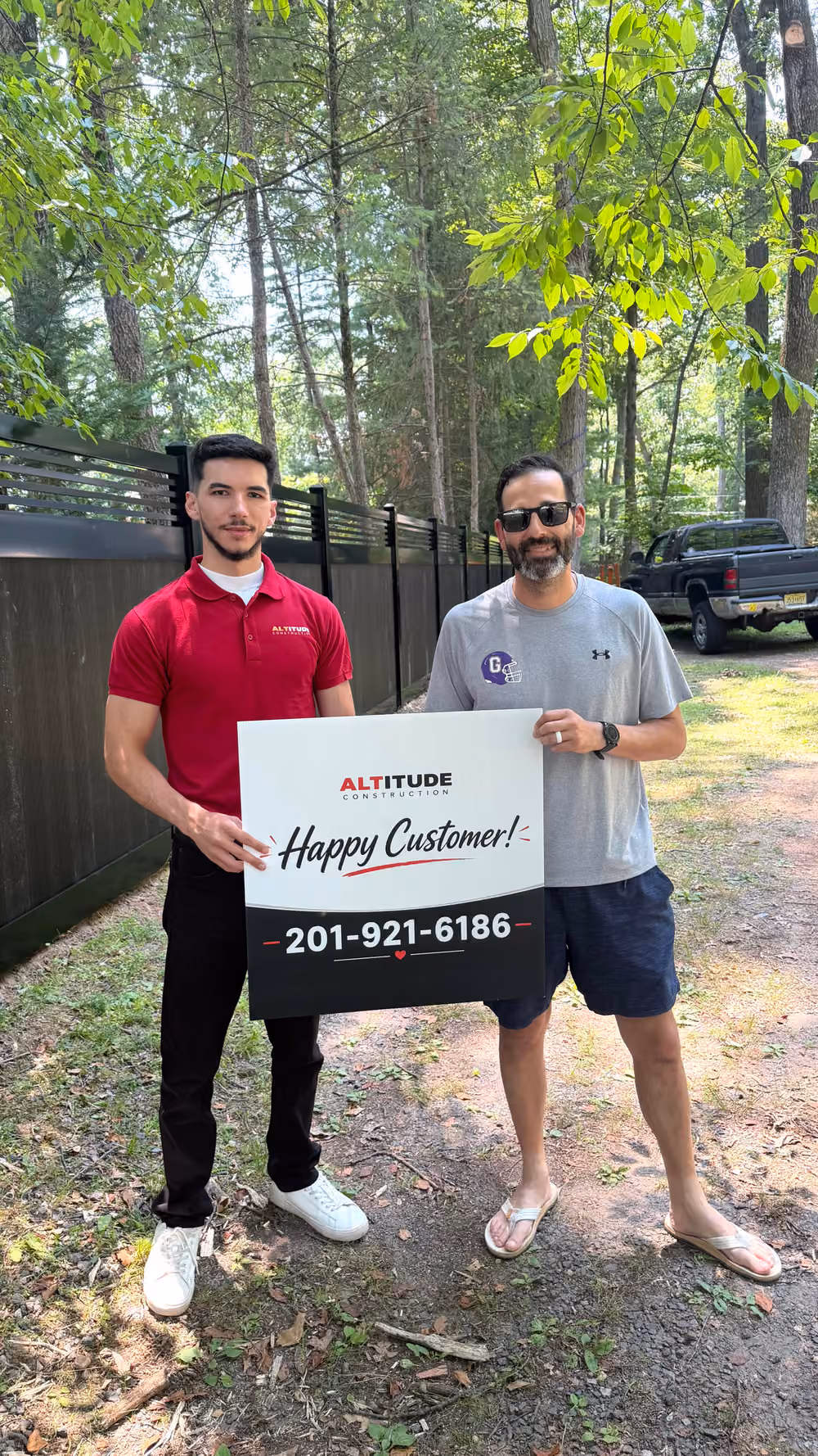 Wood Fence Replaced with Composite in Woodcliff Lake NJ