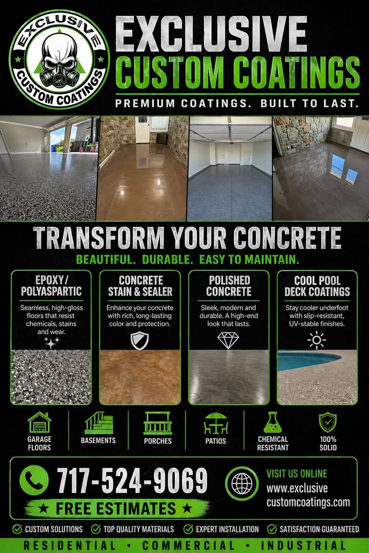  for Exclusive Custom Coatings in Hanover, PA