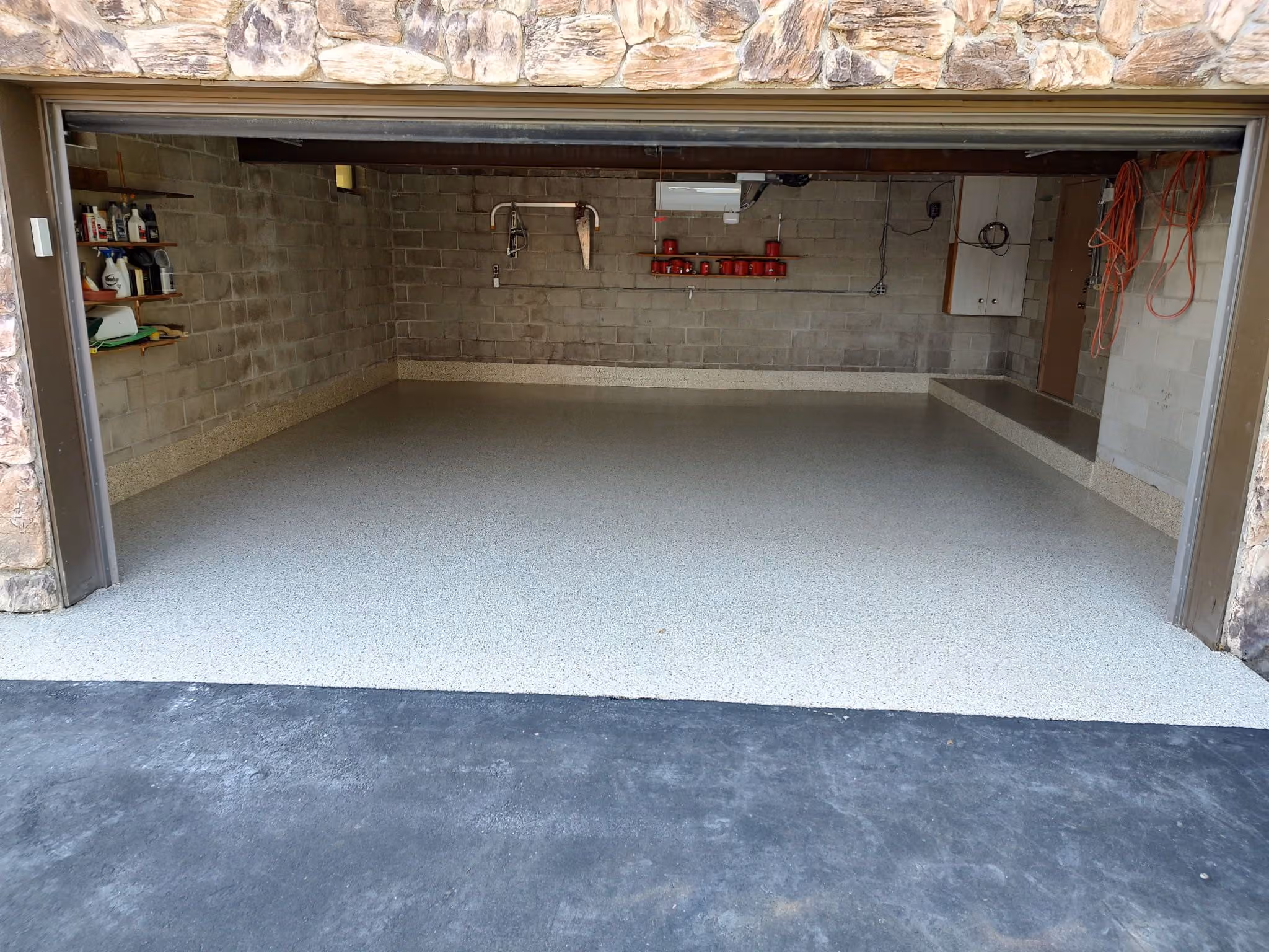 Cracked Concrete Garage Floor Gets a Full Coating Upgrade