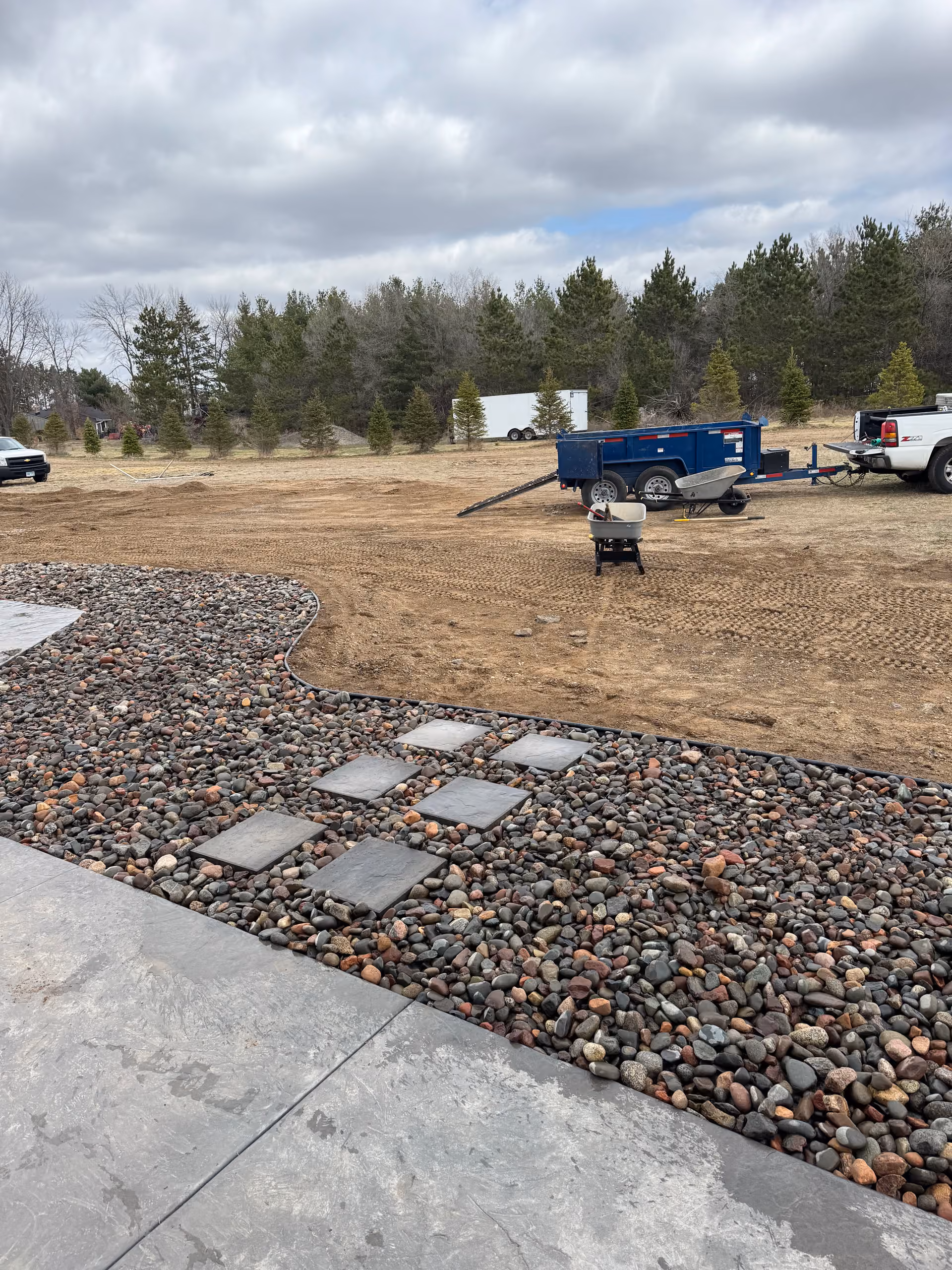 New Patio and Rock Garden Installation Project