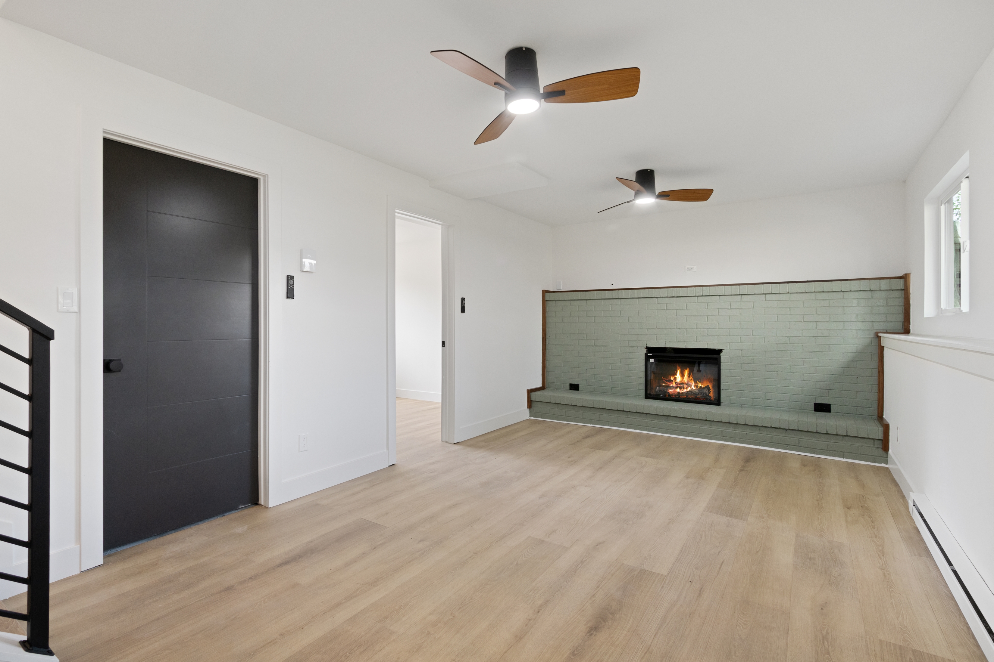 Finished basement living space