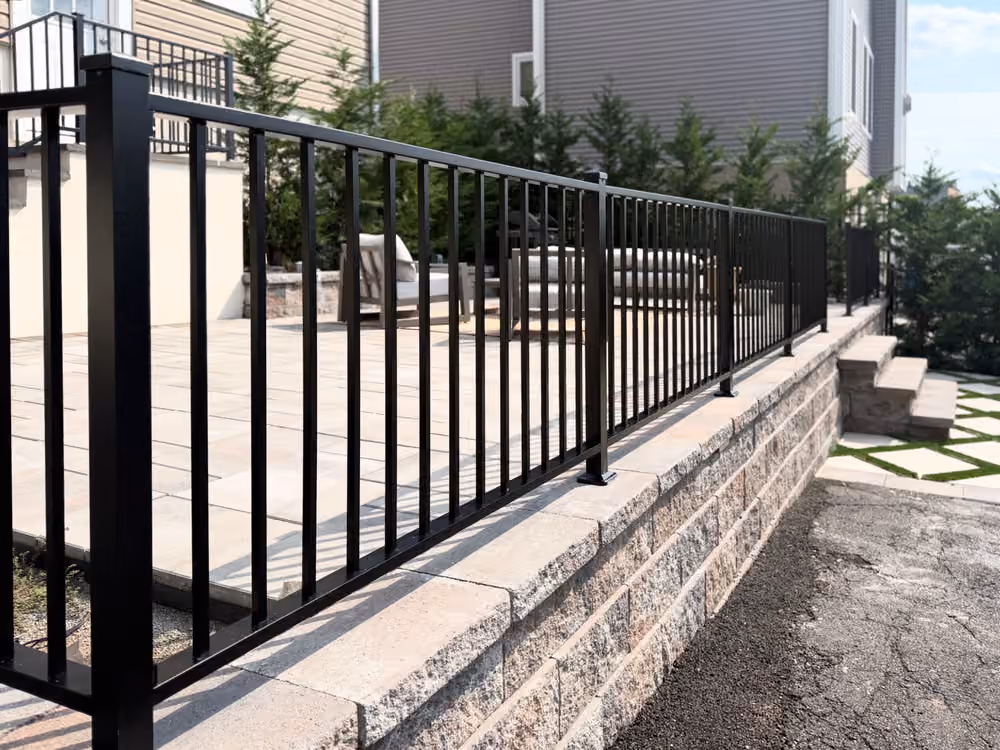 Black Aluminum Railing Installation in Rutherford NJ