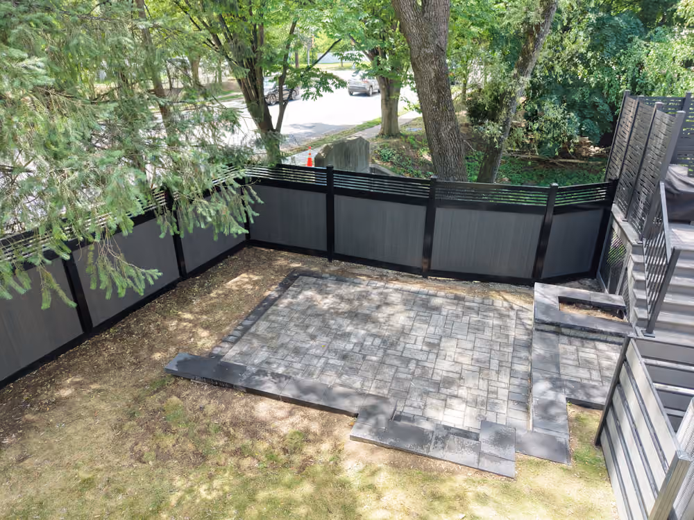 Composite Fence and Paver Patio Upgrade in Paramus NJ