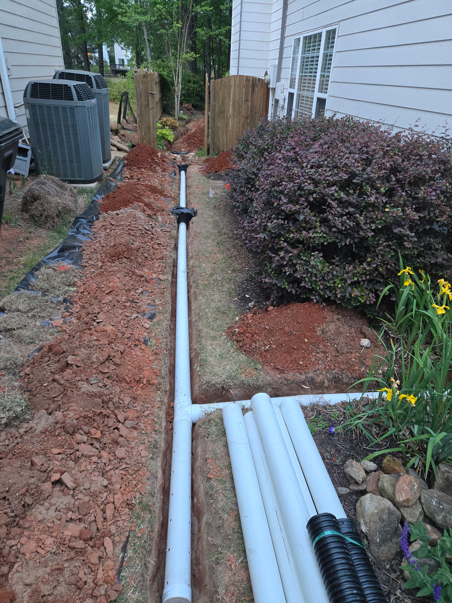 Yard Flooding Before Drainage Solution