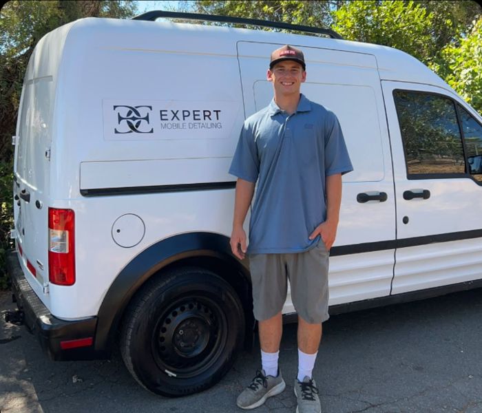 Expert Mobile Detailing technician with the mobile detailing van