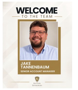 Welcome to the team - Jake Tannenbaum, Senior Account Manager