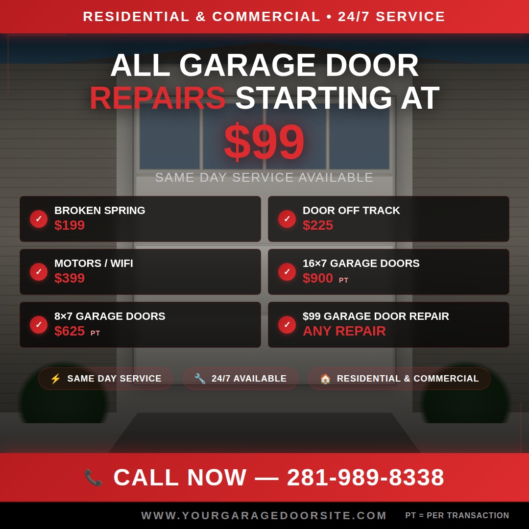  for Tx Fast And Affordable Garage Door Services in Houston, TX