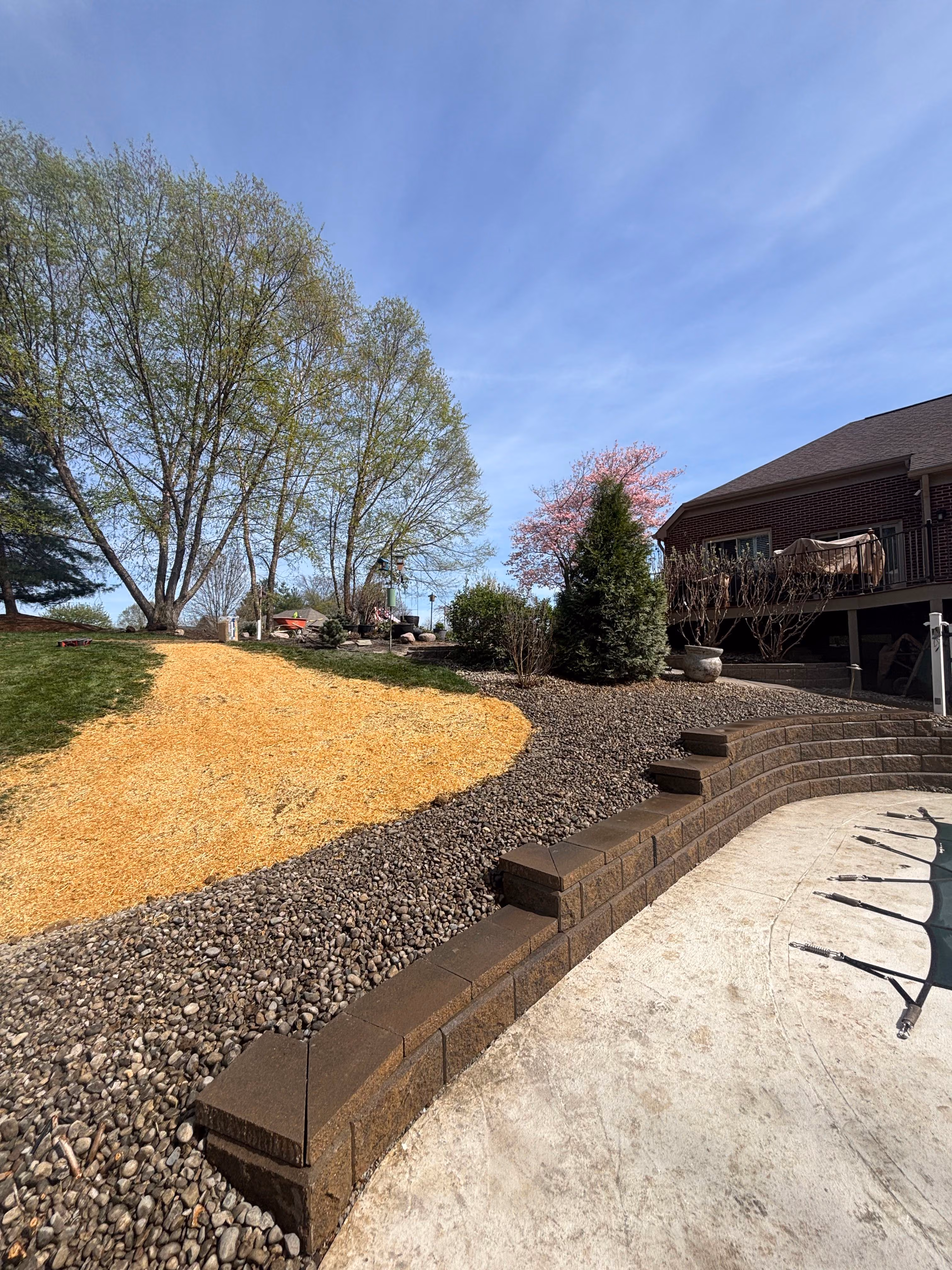 5 Retaining Walls Replaced with Allan Block in Hebron KY