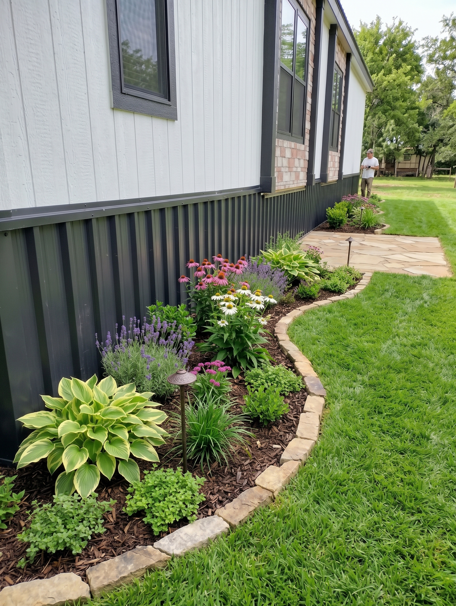 Completed metal skirting project