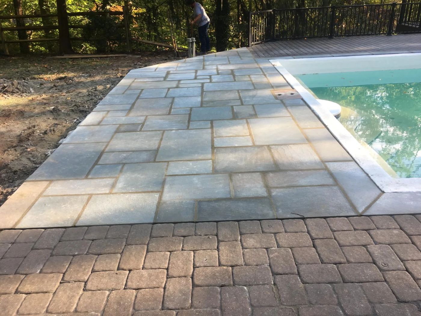 Outdoor living space and patio built by Mata Hardscaping Construction in Penn Valley
