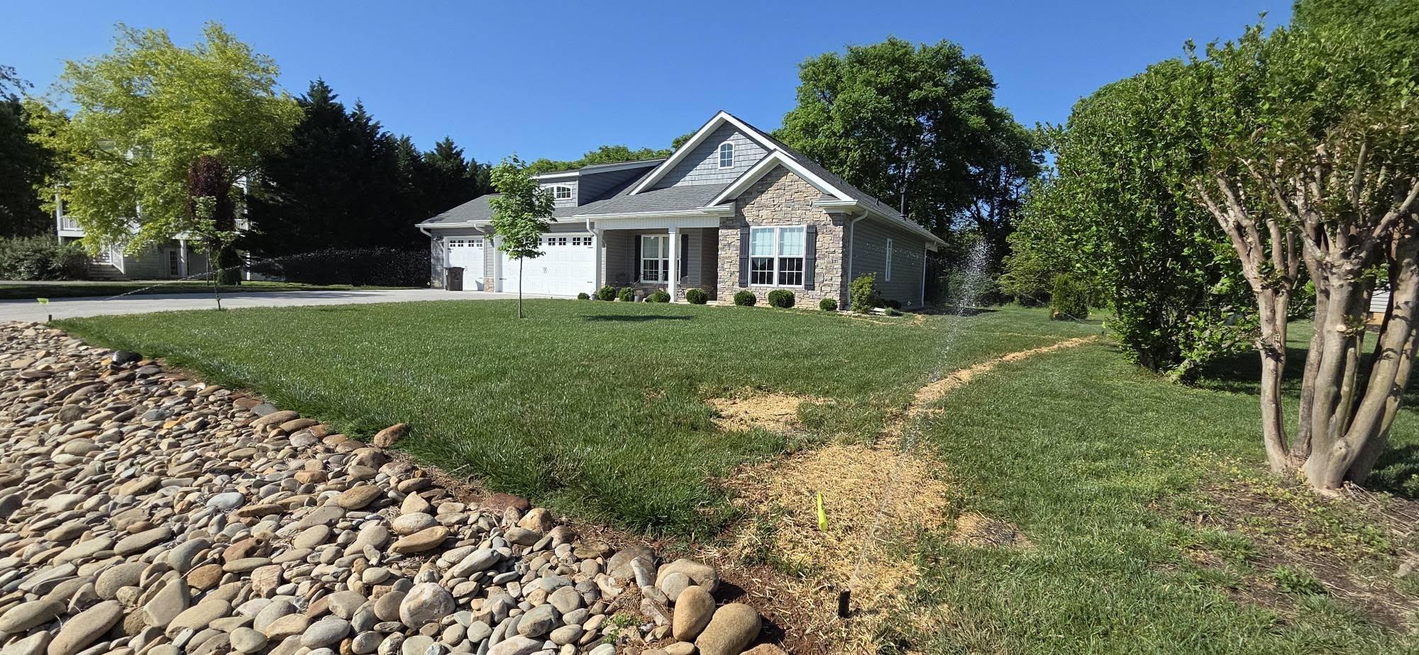 Residential irrigation system serviced by Patriot Irrigation and Landscape Lighting in Maryville, Tennessee
