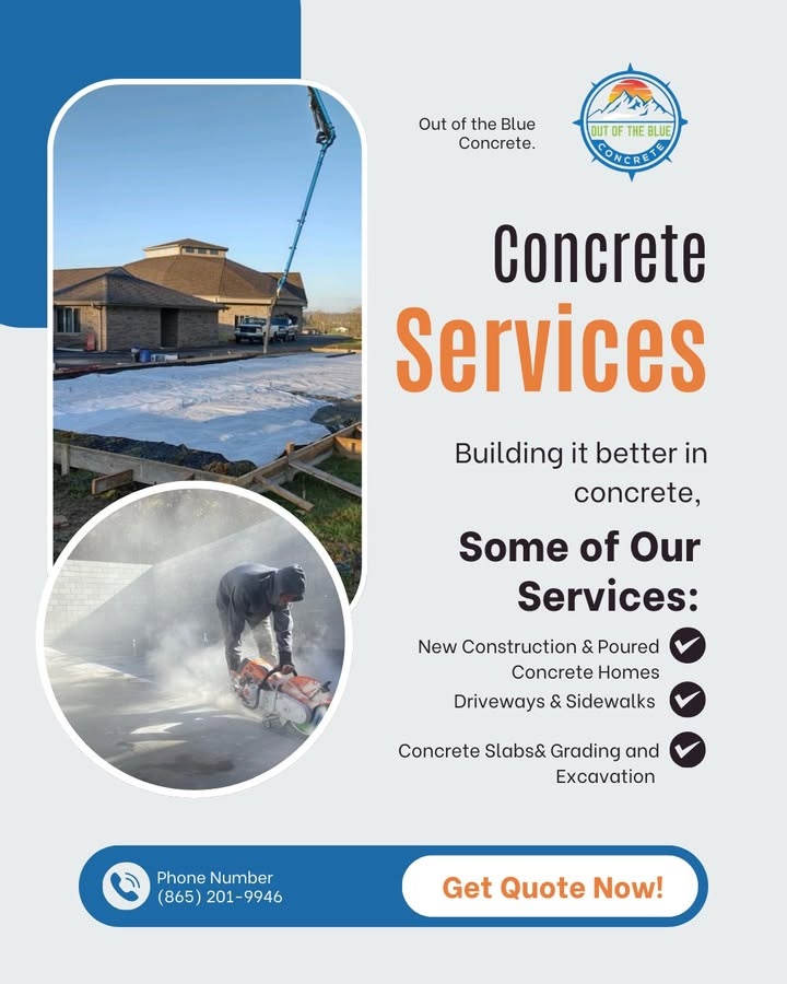  for Out of the Blue Concrete in Cocke County, TN