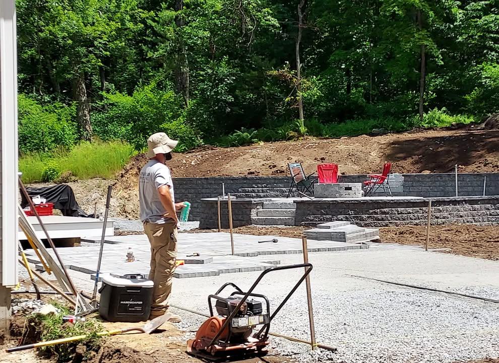 Chris Foulkes, owner of Set n Stone Hardscapes in Groveland, Massachusetts