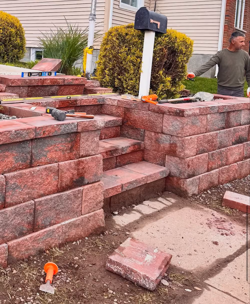 Retaining Wall and Stair Replacement in Nutley NJ