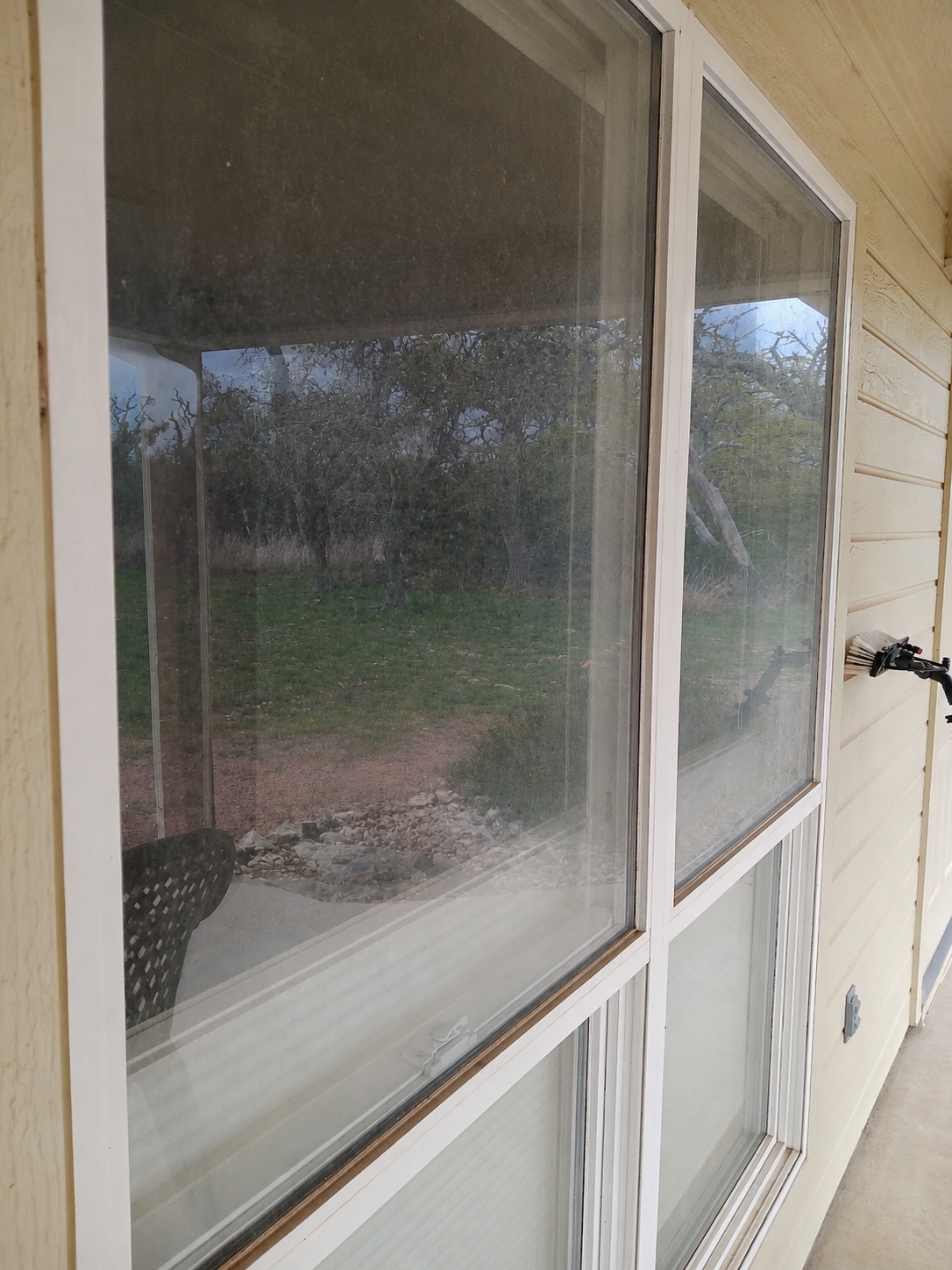 Before: hazy window
