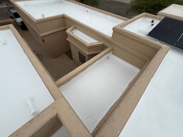 Close-up of roofing materials and workmanship