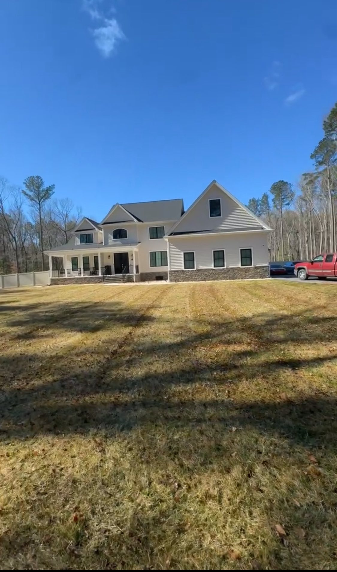 Lawn before core aeration and overseeding
