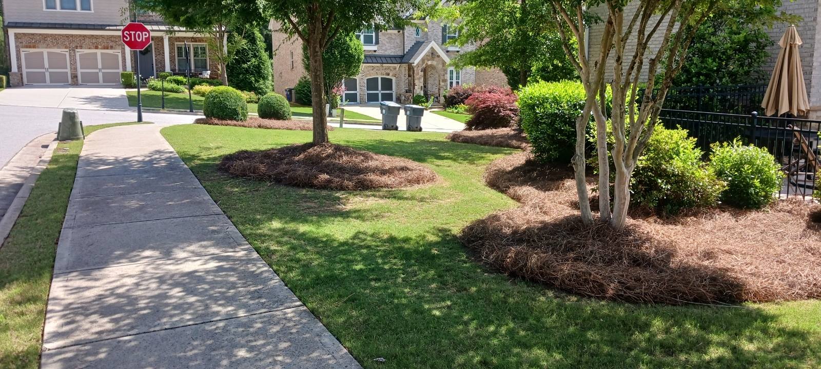 Landscaping & Hardscaping company BAM Another Pinestraw Lot in Flowery Branch, GA