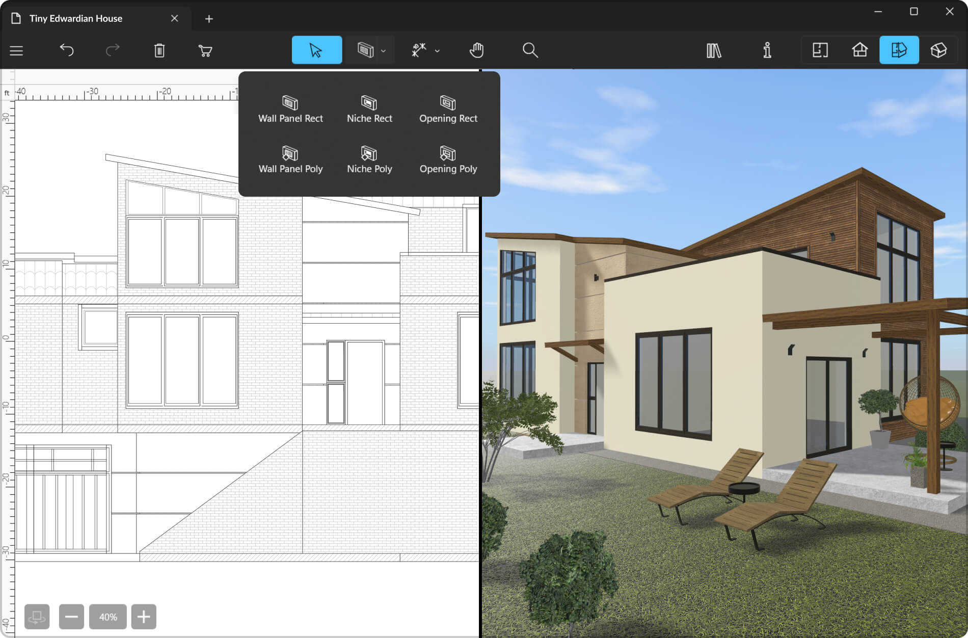 3D model of a home renovation