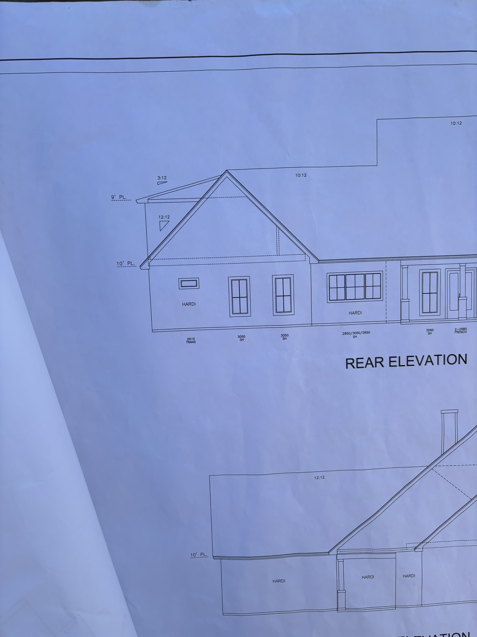 Architectural elevation drawings
