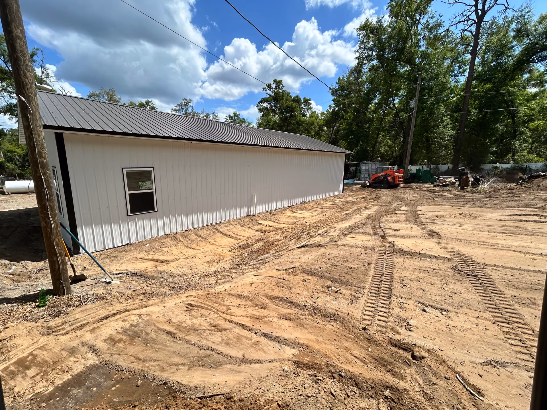 Land Clearing and Drainage Swale Cut for Office Building