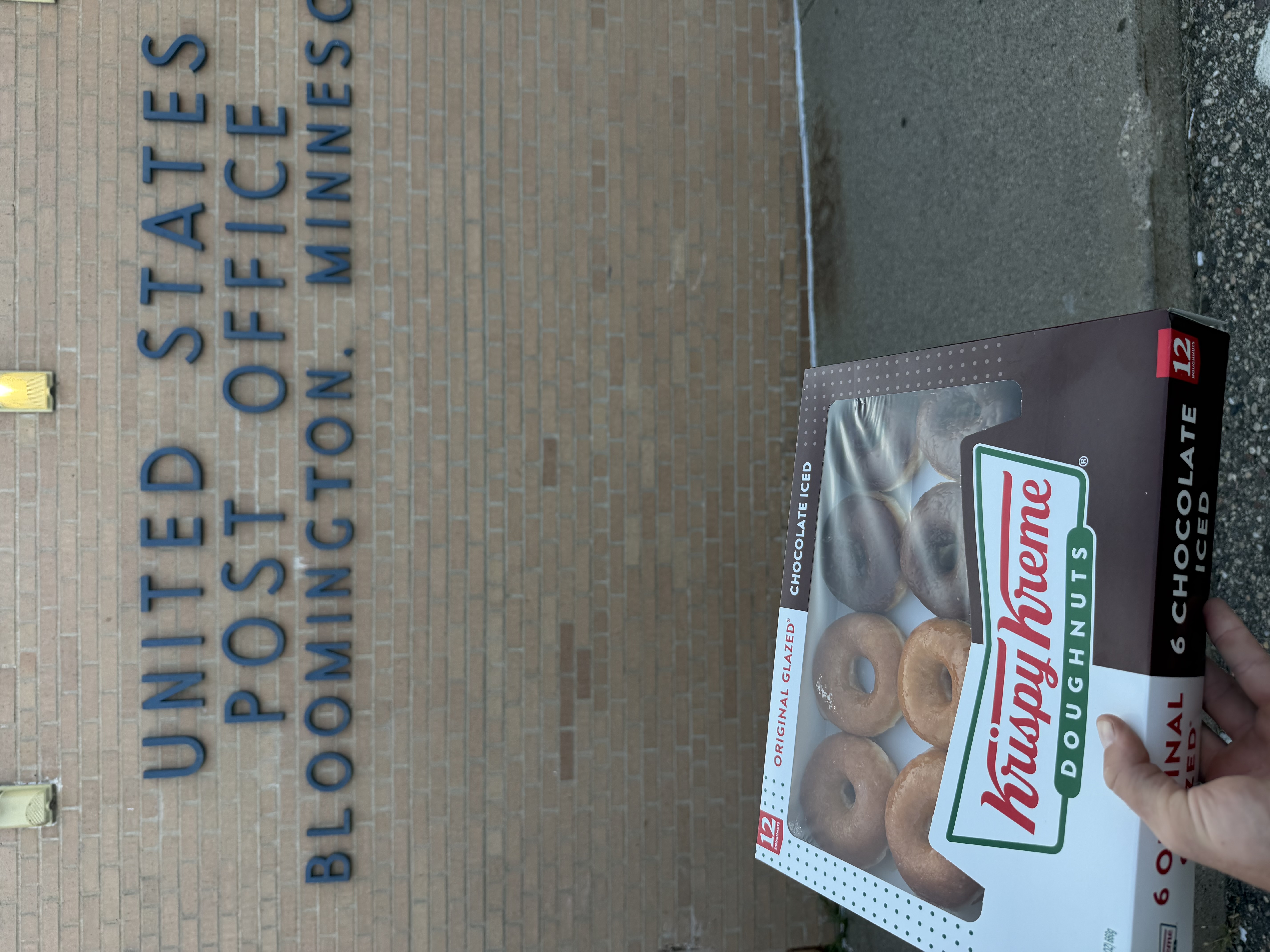 AJS Outdoor Services donut drop-off for the Bloomington Post Office team