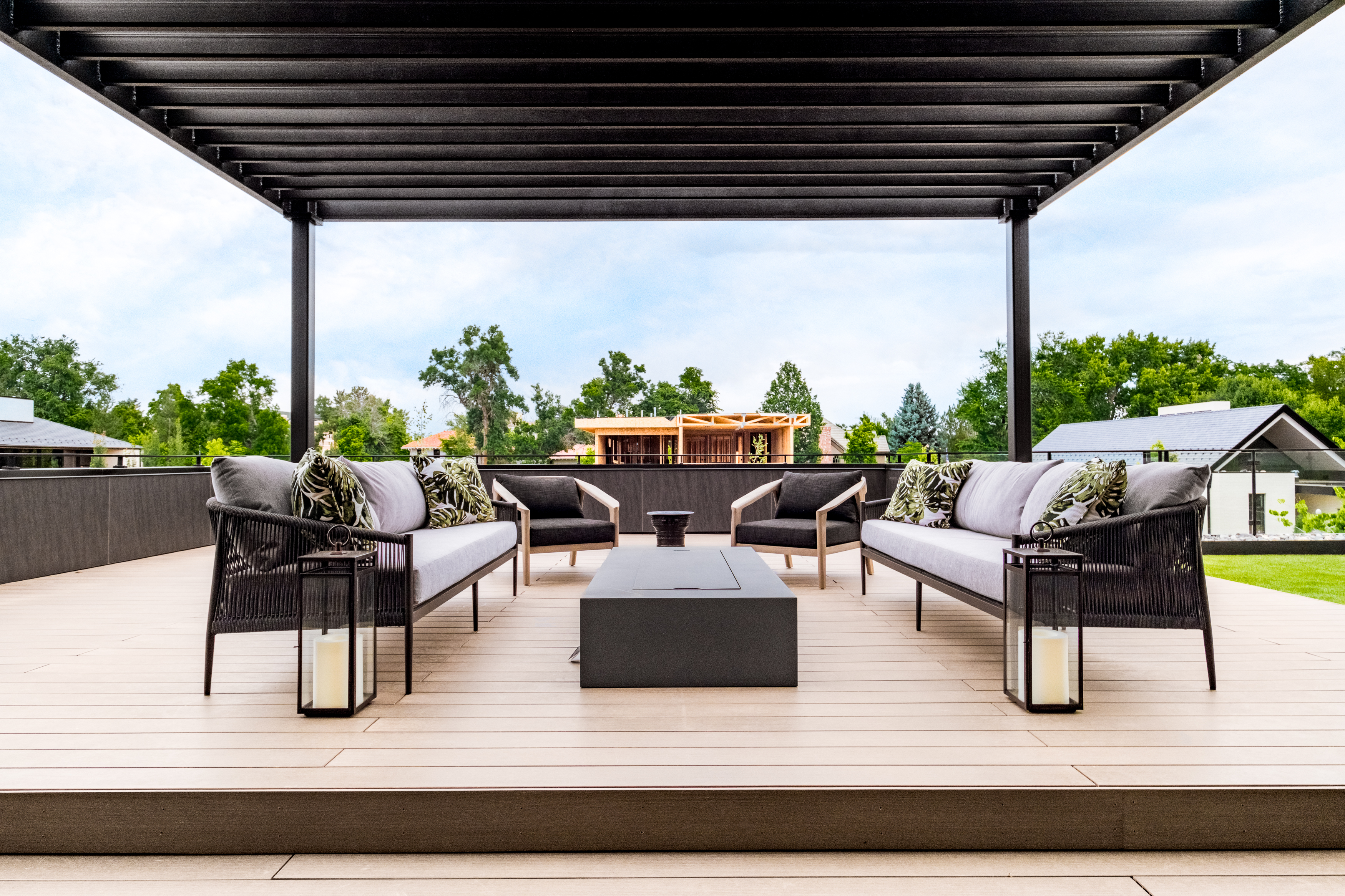 Covered patio and outdoor living space