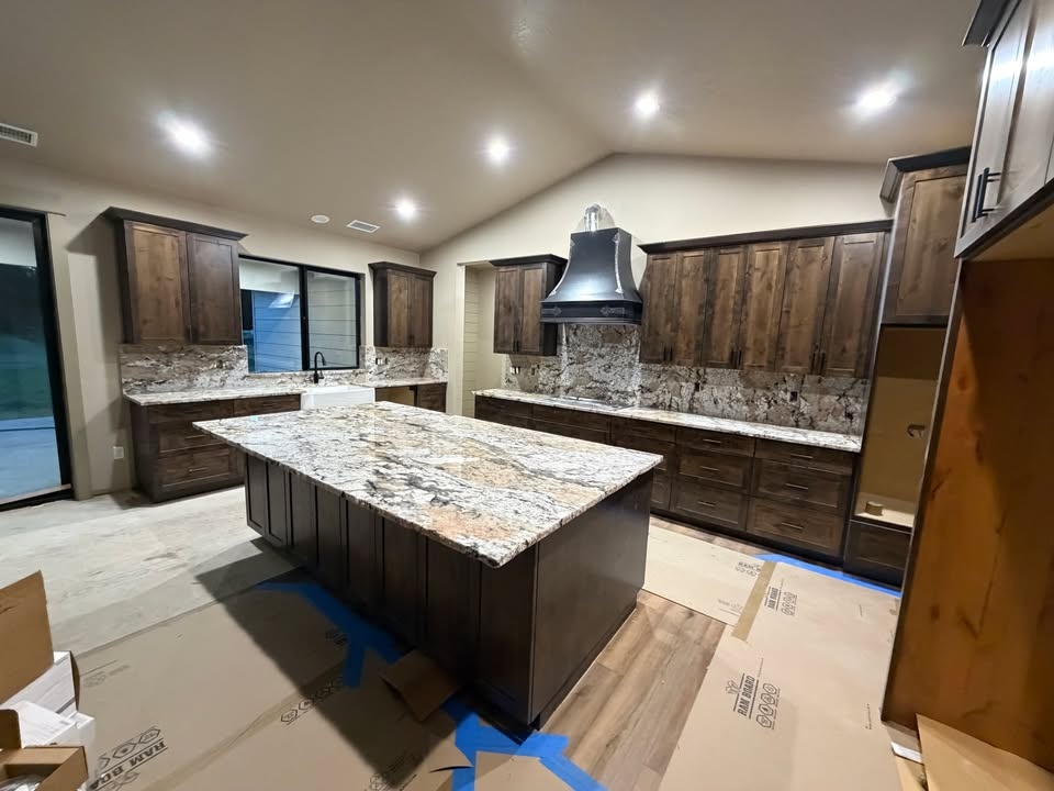 Luxury kitchen with granite countertops