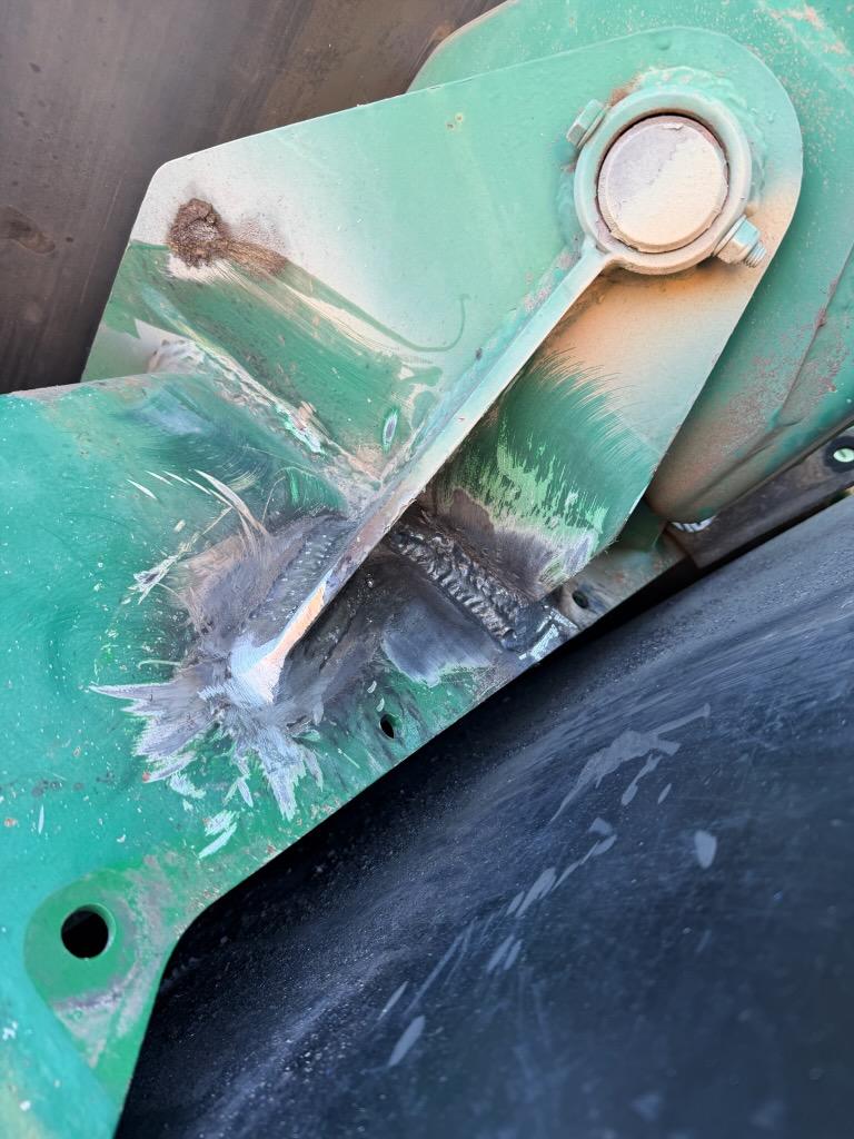 Close-up of the main boom crack repair, second angle