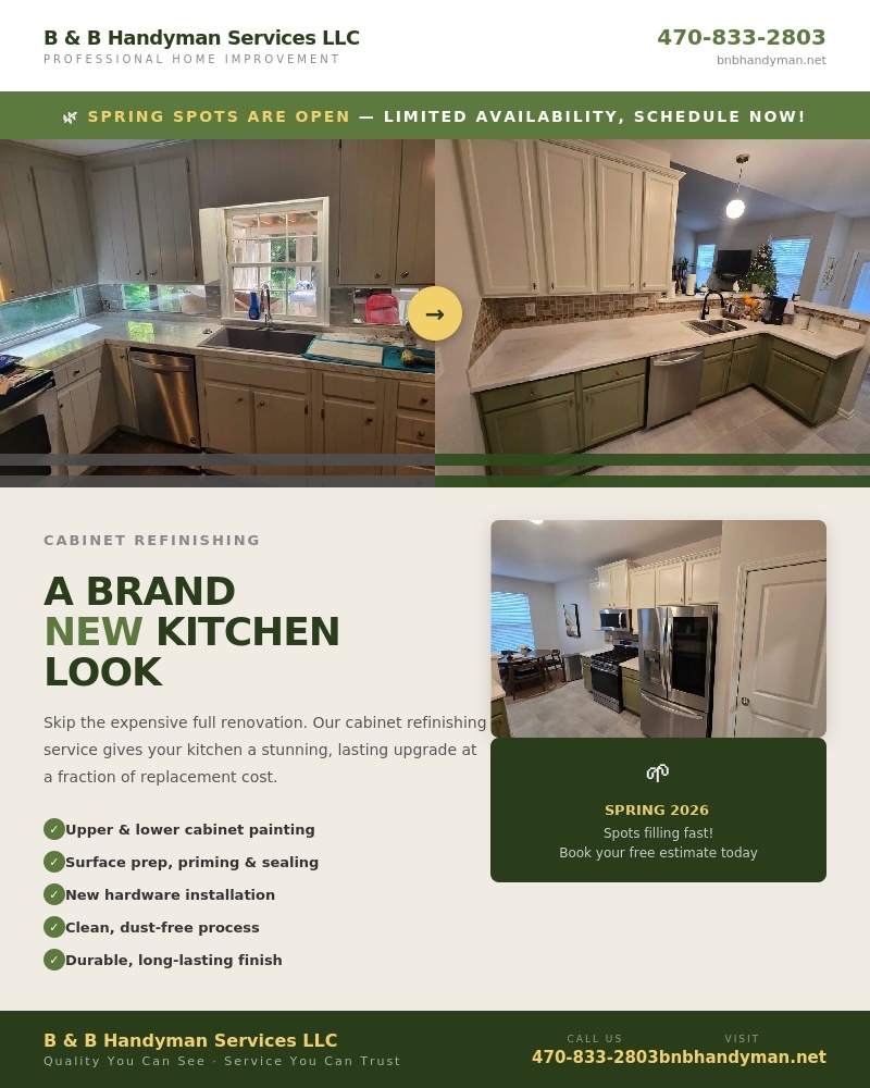  for B & B Handyman Services LLC  in Marietta, GA