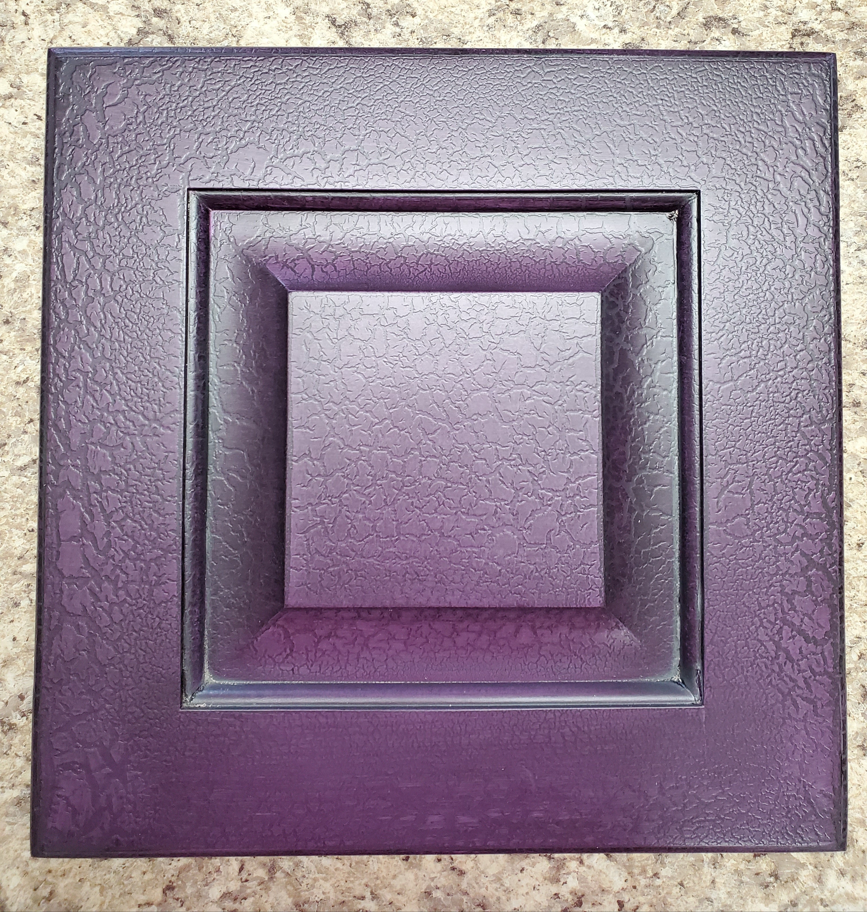 Crackle Door-Passionate Purple, lacquer, crackle, black brush stroke and lacquer Purple