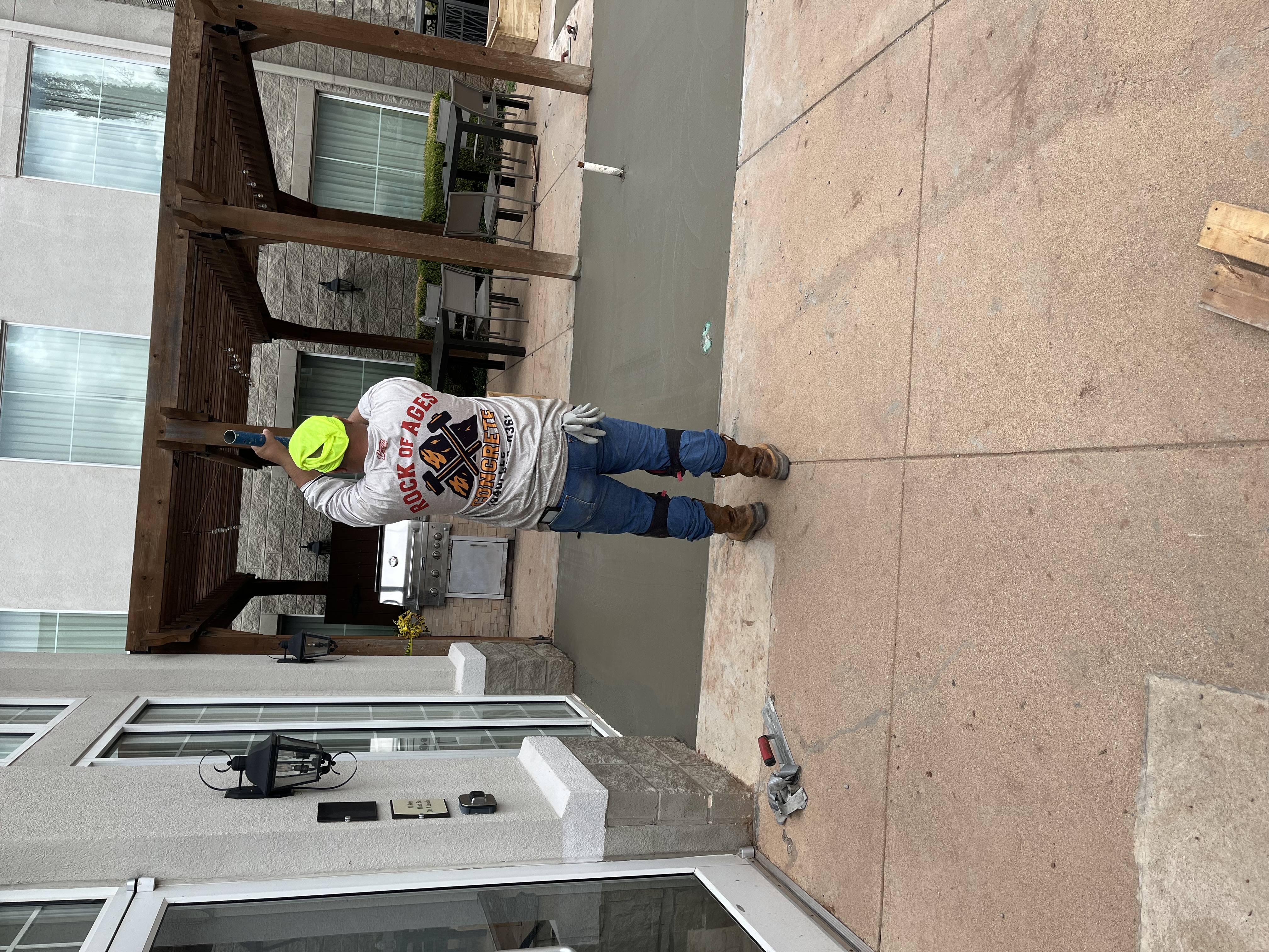 Metal building concrete foundation slab poured by Rock of Ages Concrete LLC