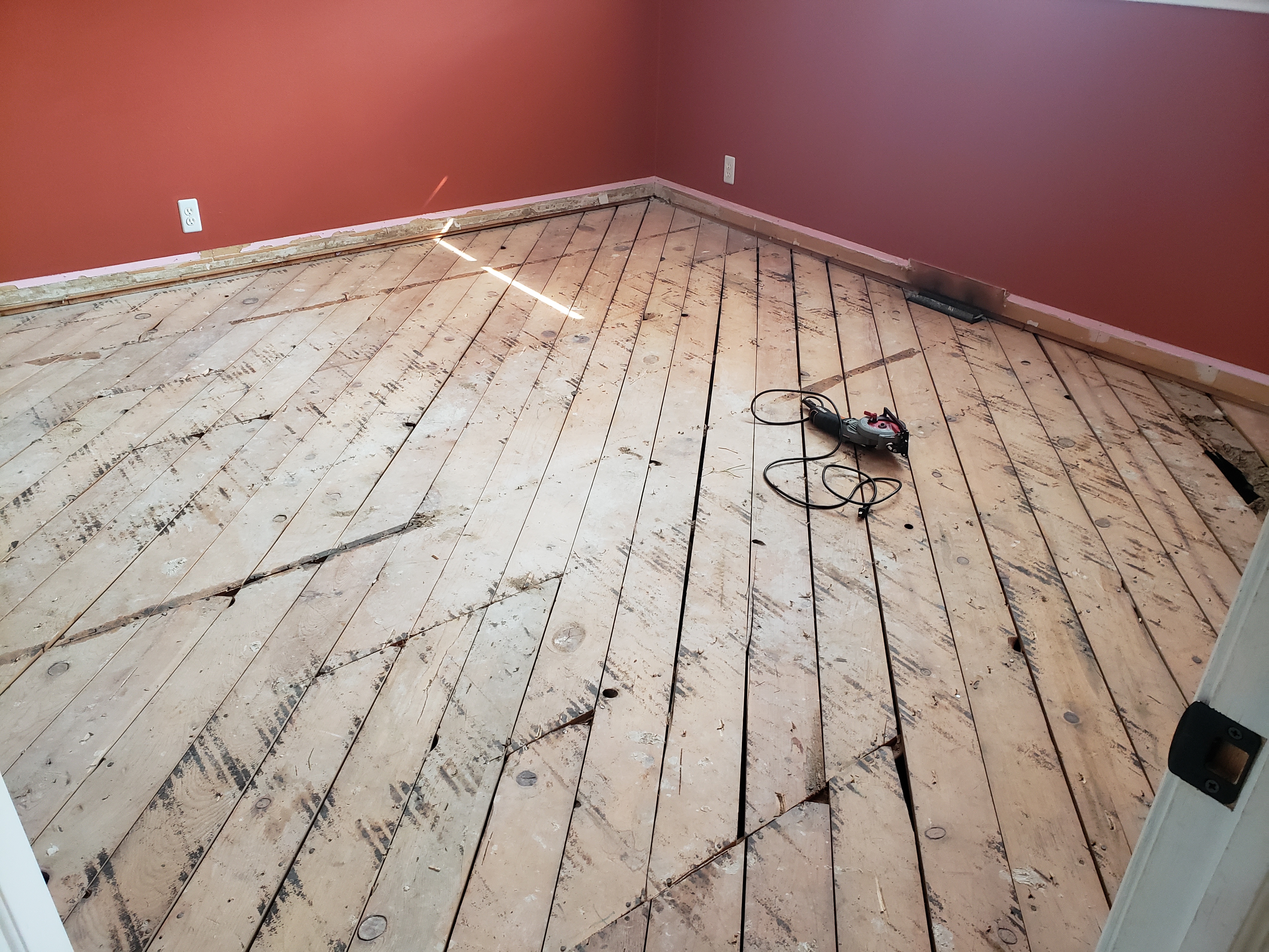 Floor before installation by 1st Class Flooring