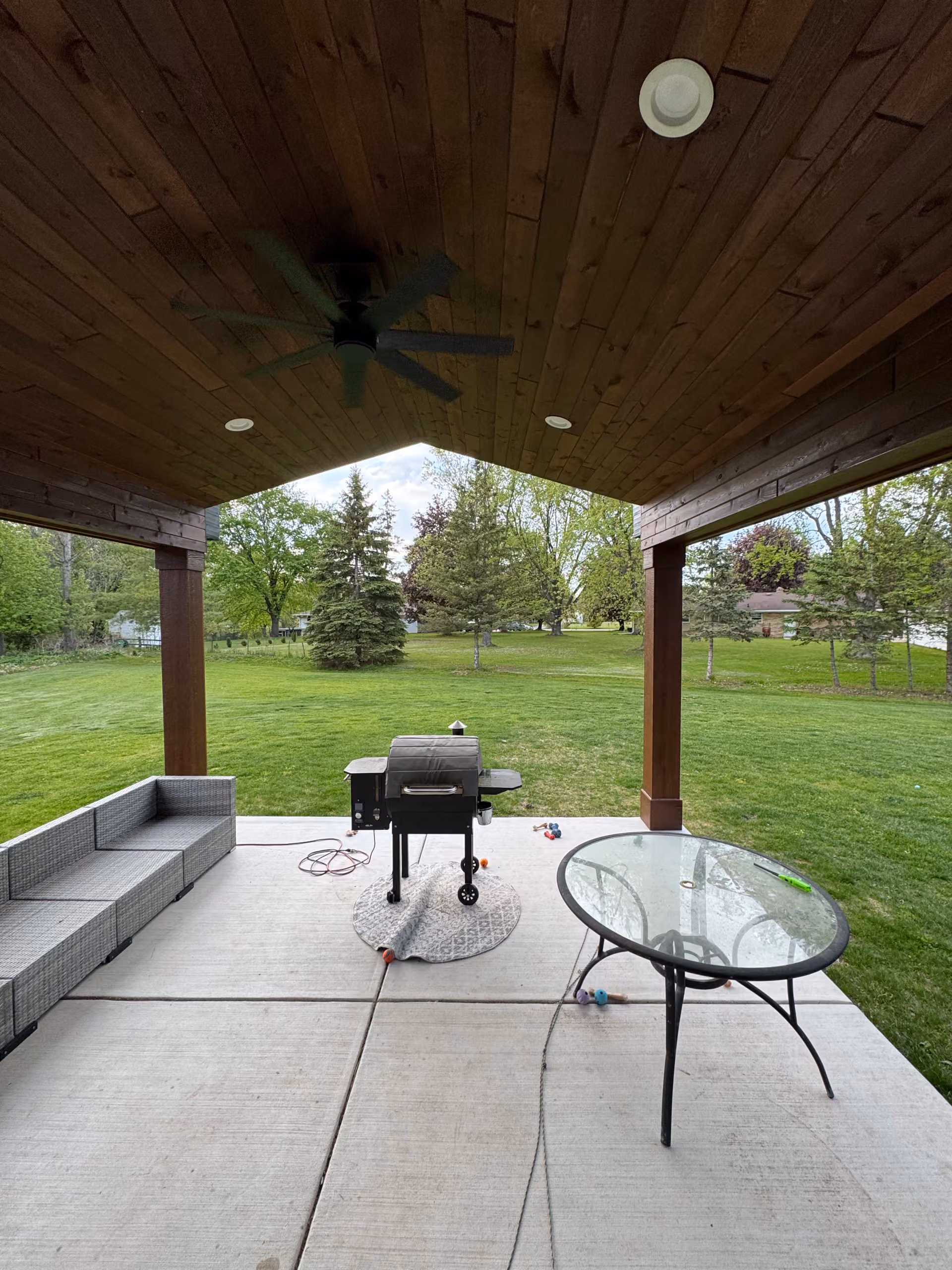 700 Sq Ft Paver Patio with Fire Pit and Outdoor Kitchen