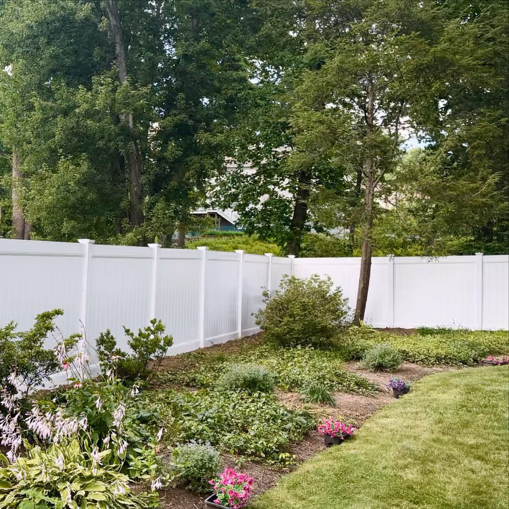 White Privacy Vinyl Fence Installation in Wayne NJ
