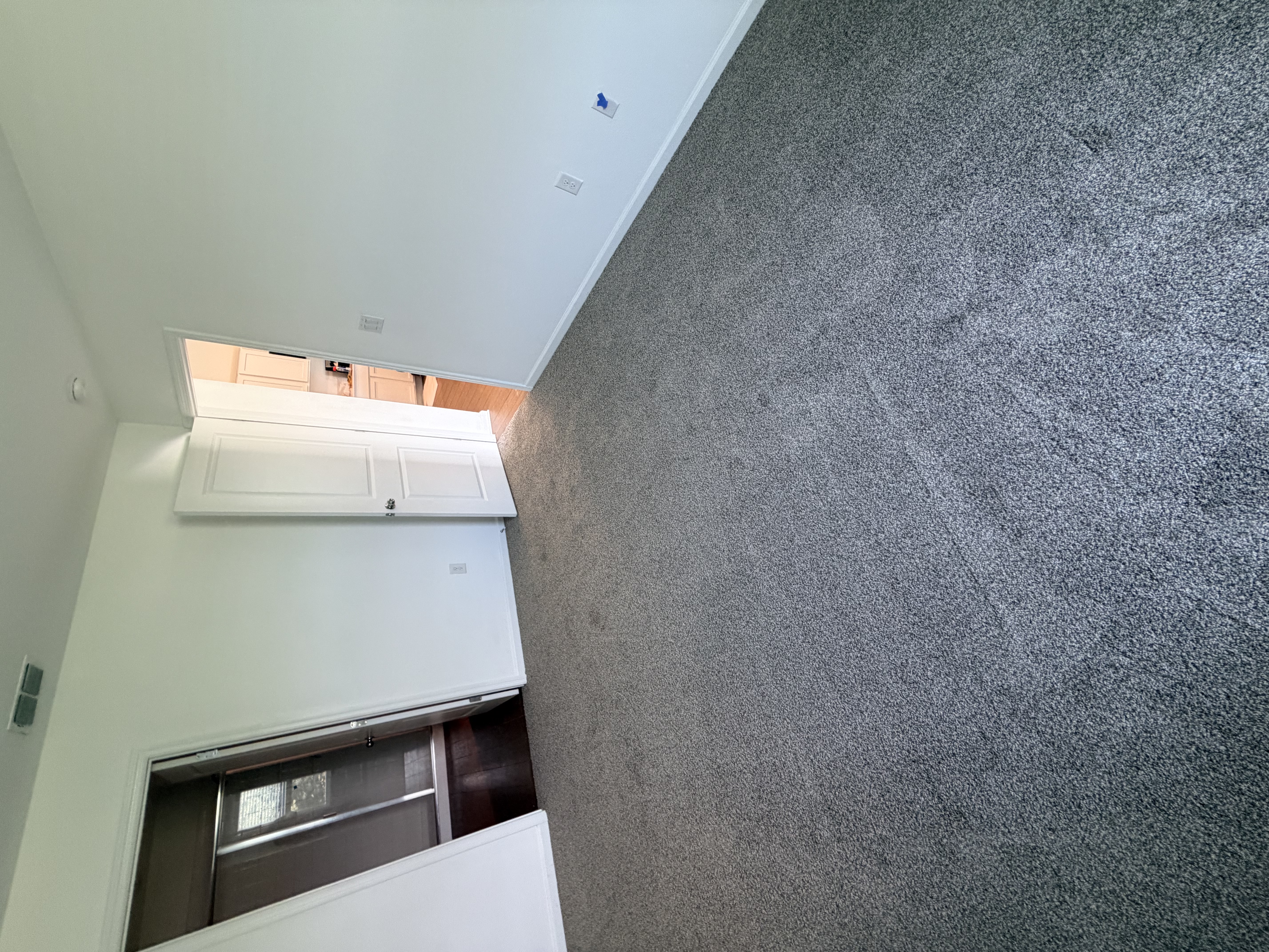 Tampa, FL bedroom with new grey carpet and an ensuite bathroom