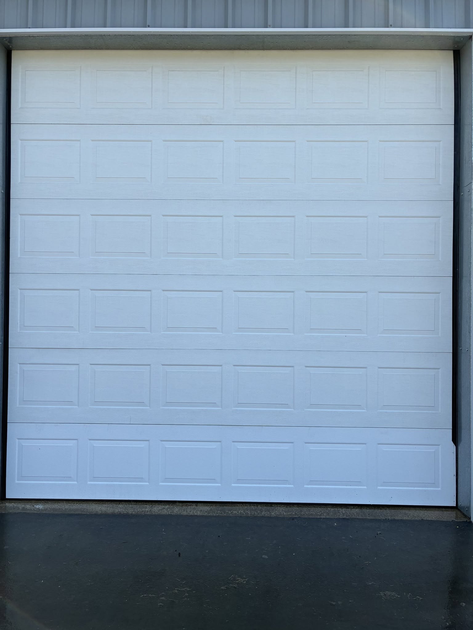 Garage door after cleaning