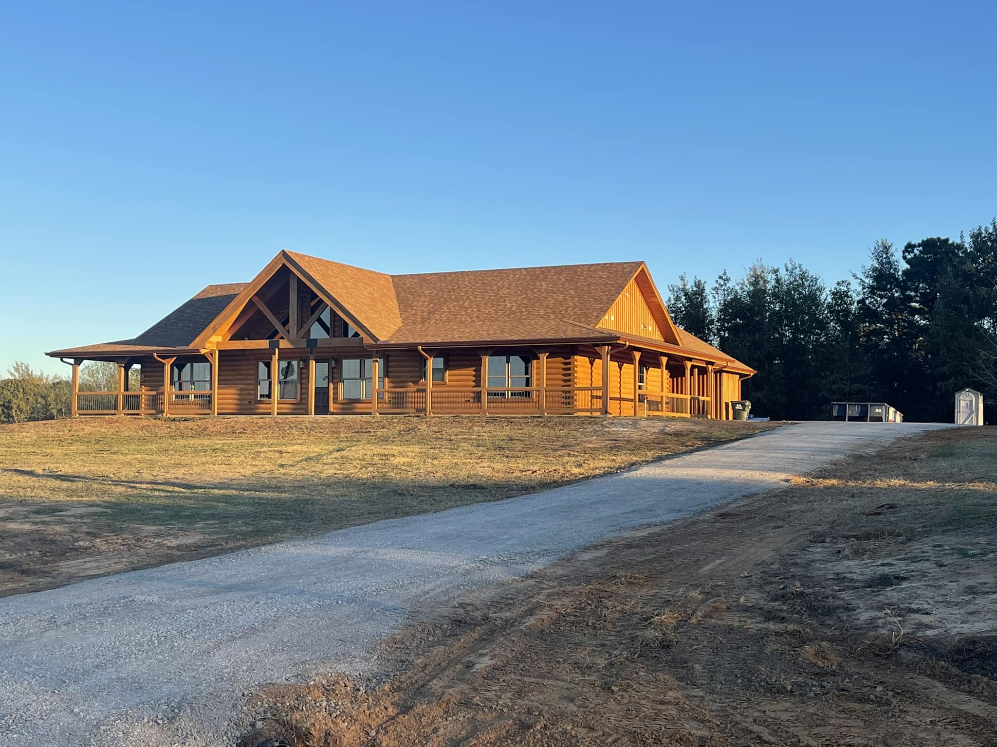 log home restoration company Moss Construction in Longview, TX