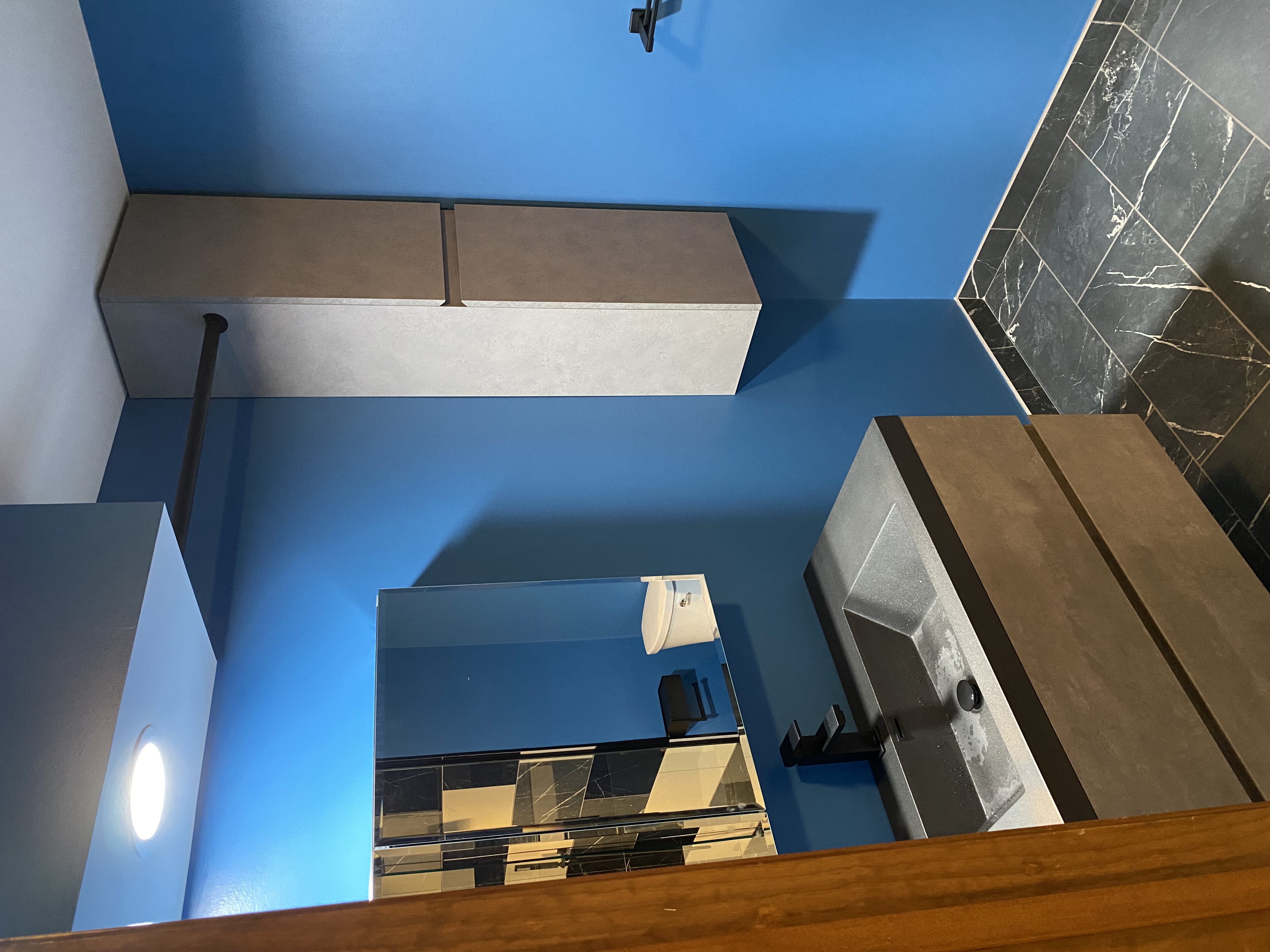 Mitten Made basement custom shower and bathroom finish
