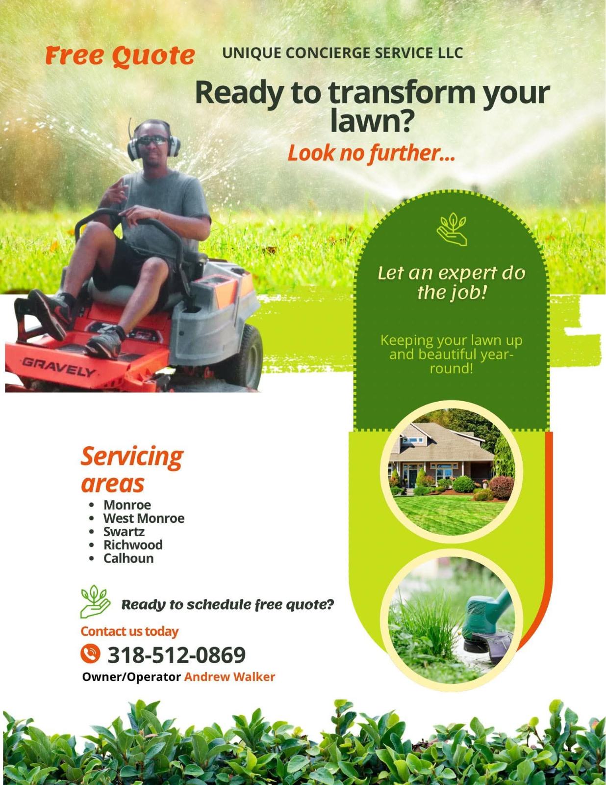  for Unique Concierge Service in Monroe, LA