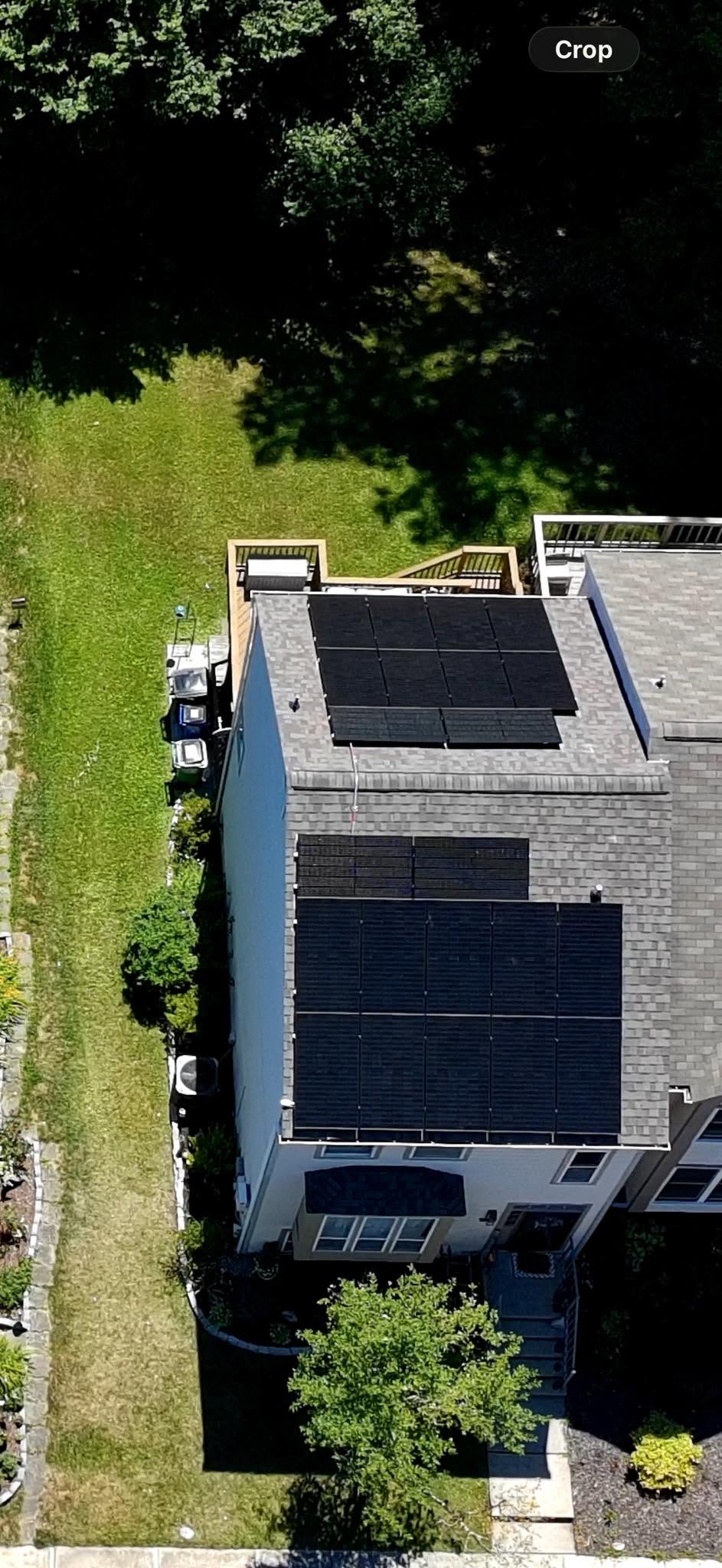 Completed rooftop solar array