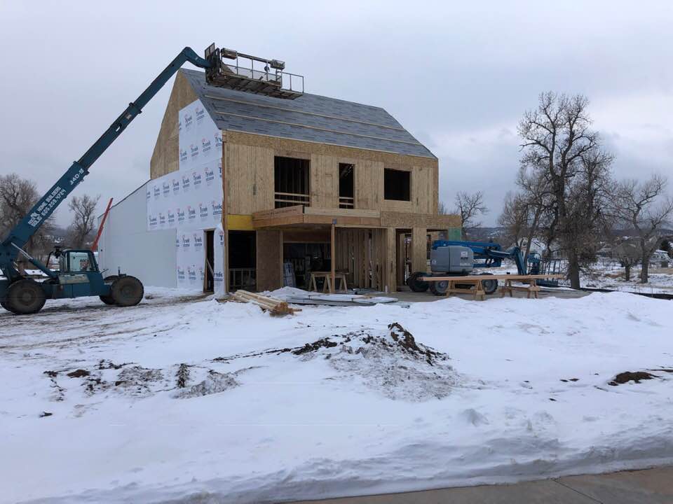 Horstmann Homes building through winter conditions in the Black Hills of South Dakota