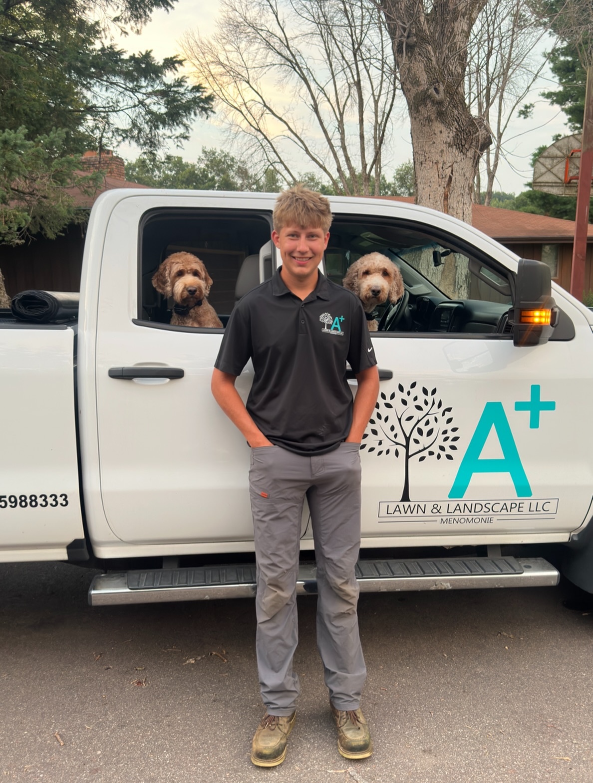 Trenton Anderson, owner of A+ Lawn & Landscape in Menomonie, WI