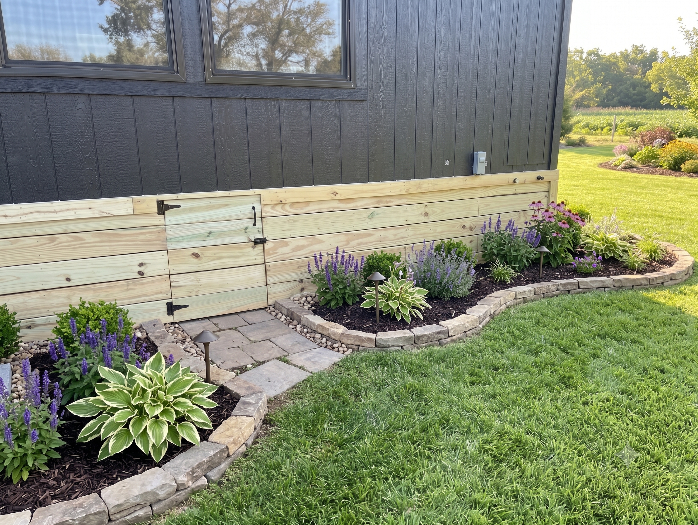 Wood skirting access panel