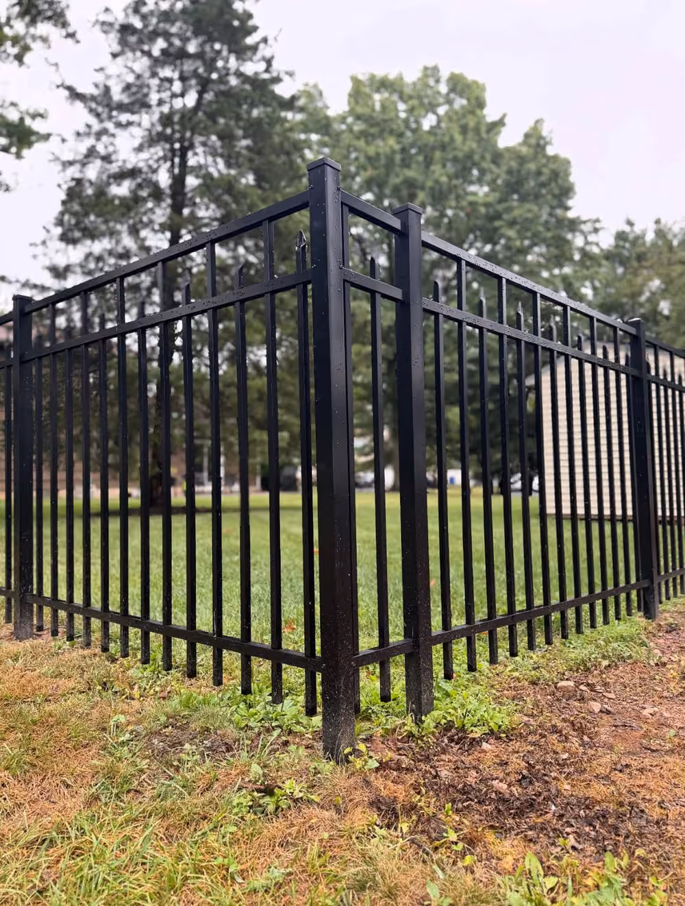 Black Aluminum Fence Installation in Teaneck NJ