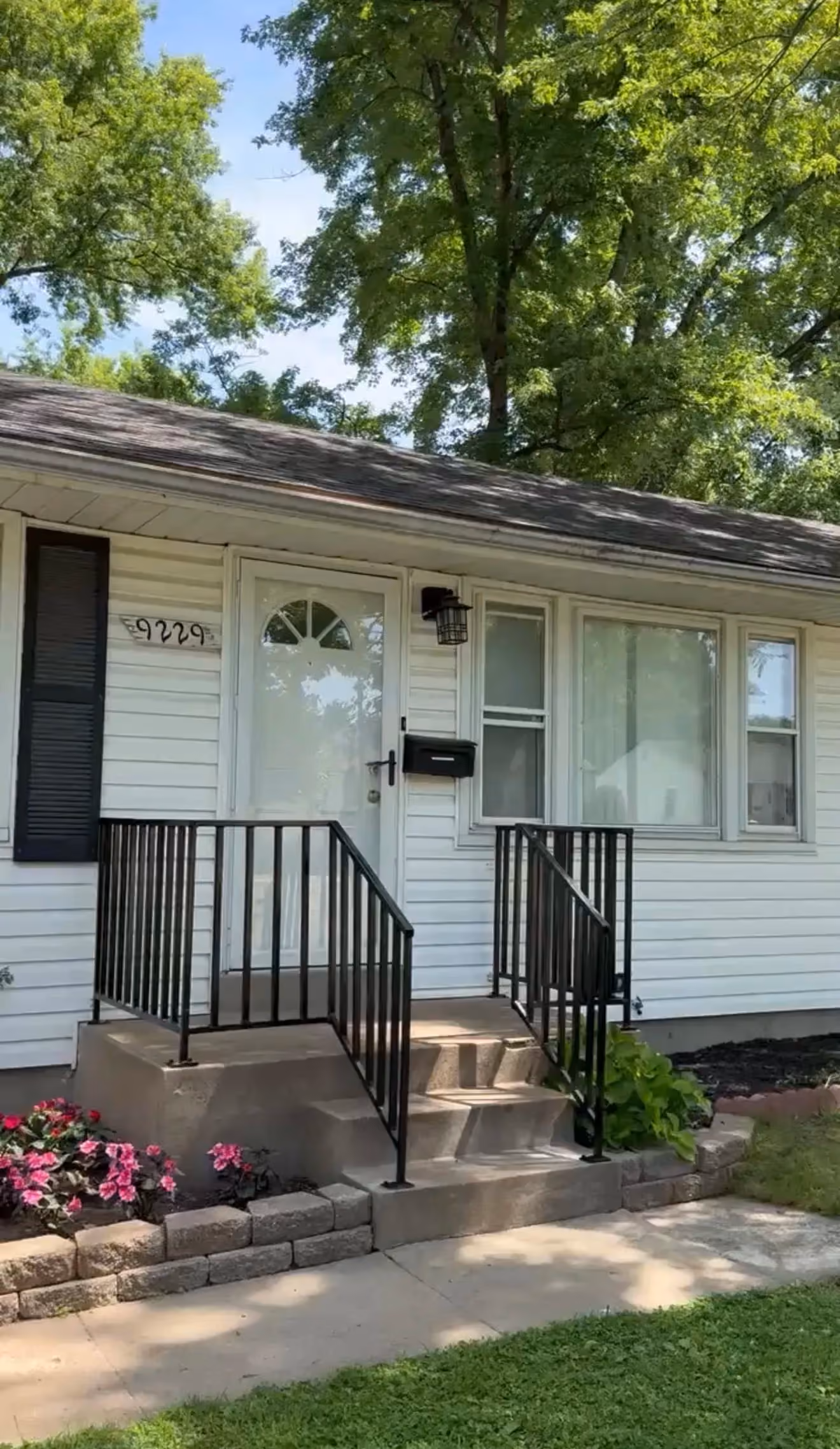 Clean Steel Rail Install on a Residential Front Entry