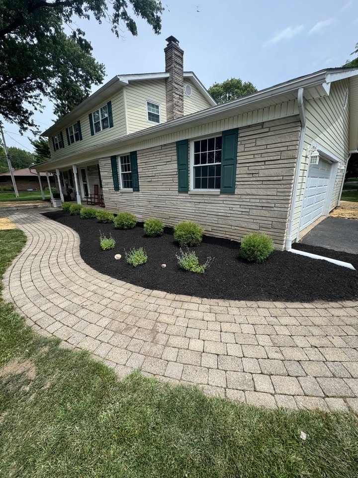 Paver patio and walkway