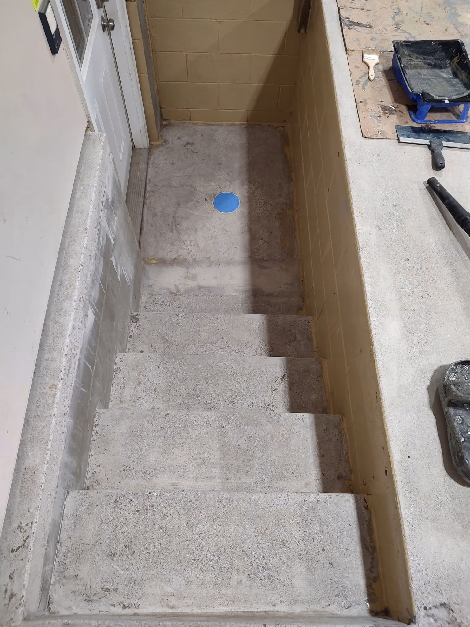 Concrete Basement Steps Get a Durable Coating Upgrade