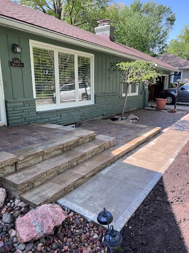 Patio layout planned before excavation