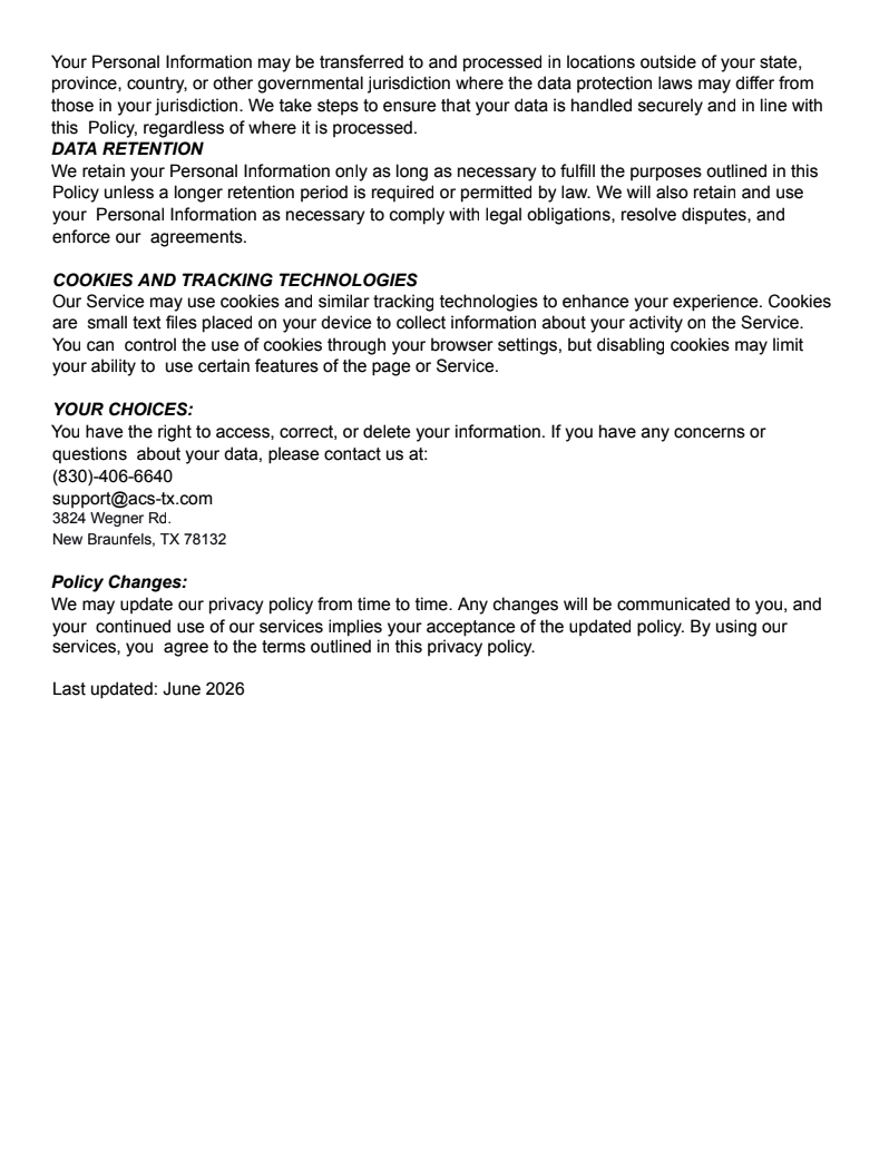Privacy Policy Page 3